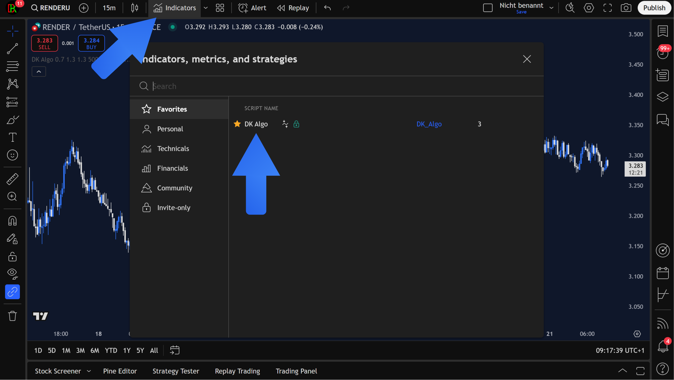 Adding DK Algo to Your TradingView Chart